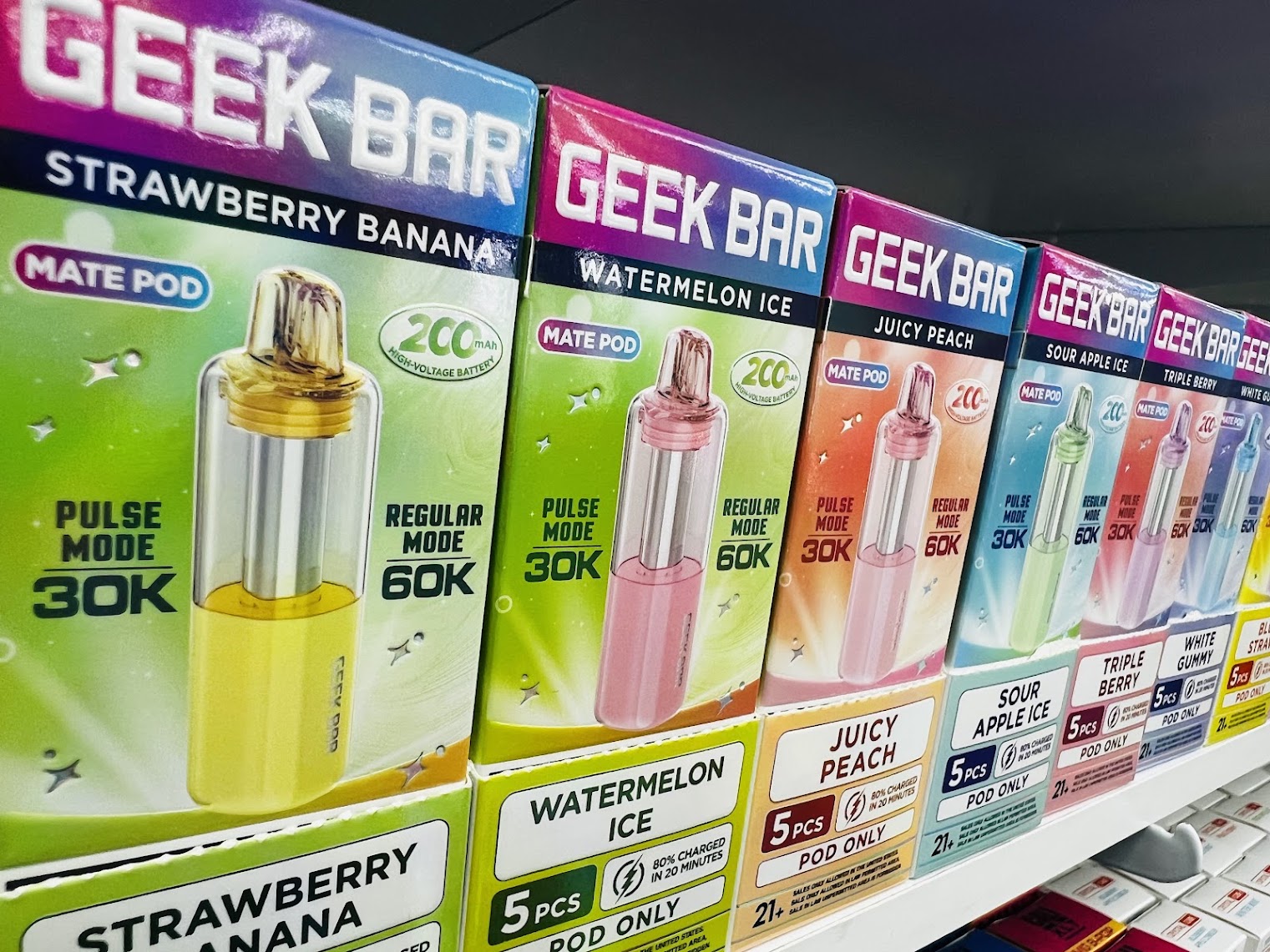 Geek Bar disposable vapes in multiple flavors at ZAZA Smoke Shop — vape shop in Kissimmee, FL